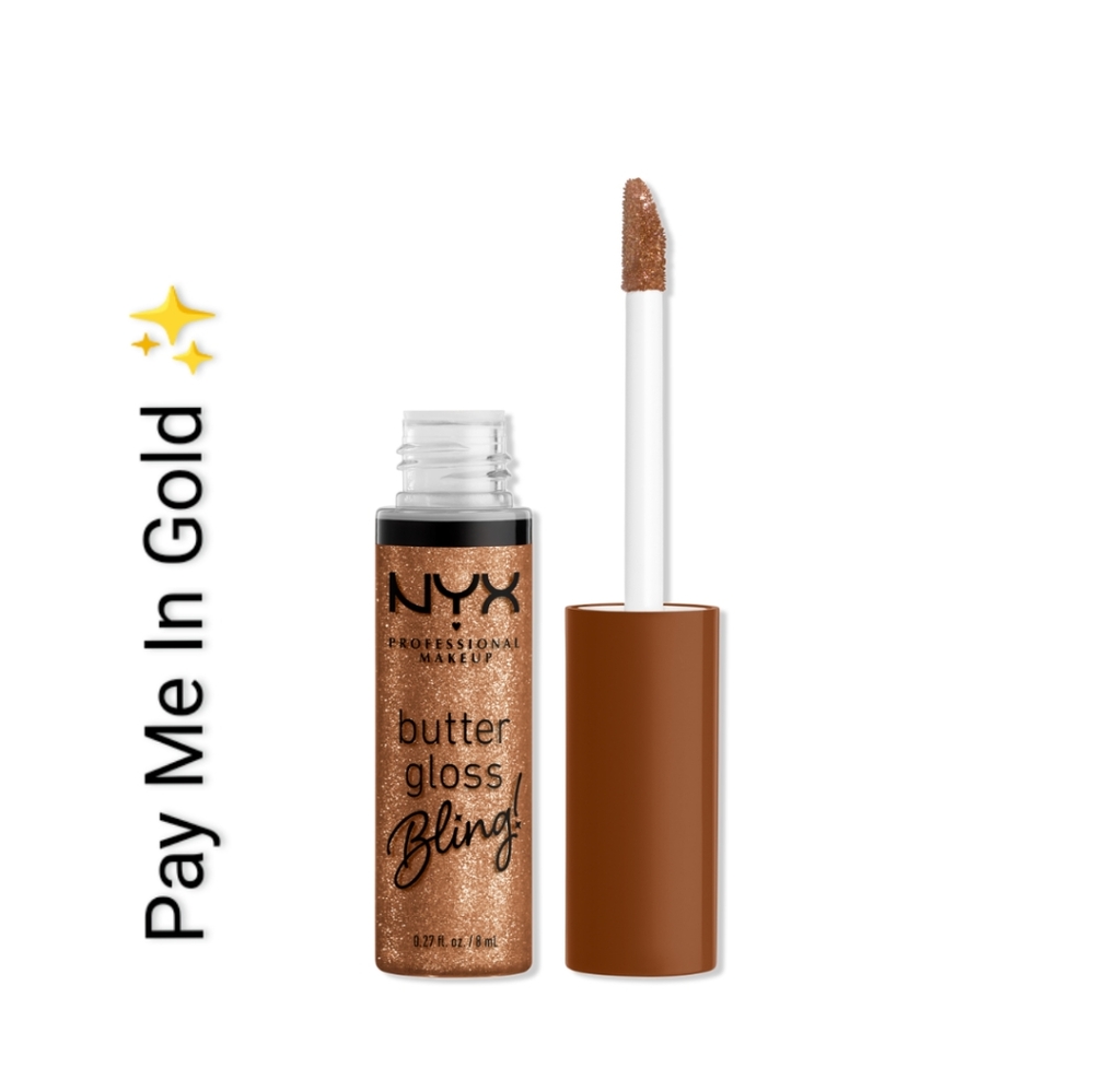 NYX Butter Gloss Bling Non-Sticky Lip Gloss Shade: Pay Me In Gold 💎✨ 🆕